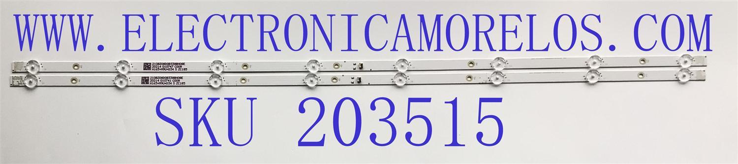 KIT DE LED'S PARA ONN·ROKU TV ((INCOMPLETO SOLO 2 PIEZAS)) / NUM DE PARTE LBM430M0801-FQ-1 / LBM430M0801-FQ-1(HF)(O) / PANEL'S V430DJ1-Q01 / T430QVN03.0 / MODELO 100012584 (43 PULGADAS) / NOTA IMPORTANTE:KIT CONSTA DE 3 PIEZAS EN TOTAL